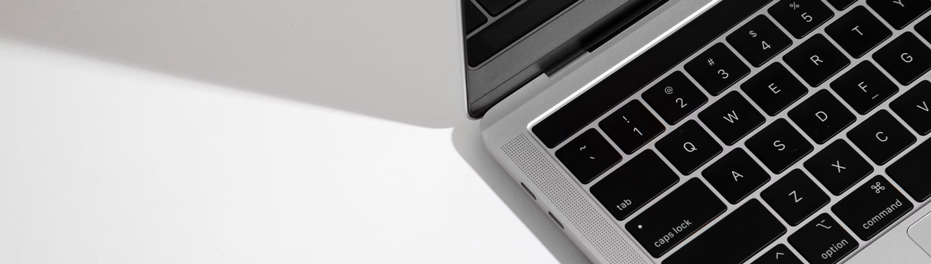 Laptop keyboard close-up
