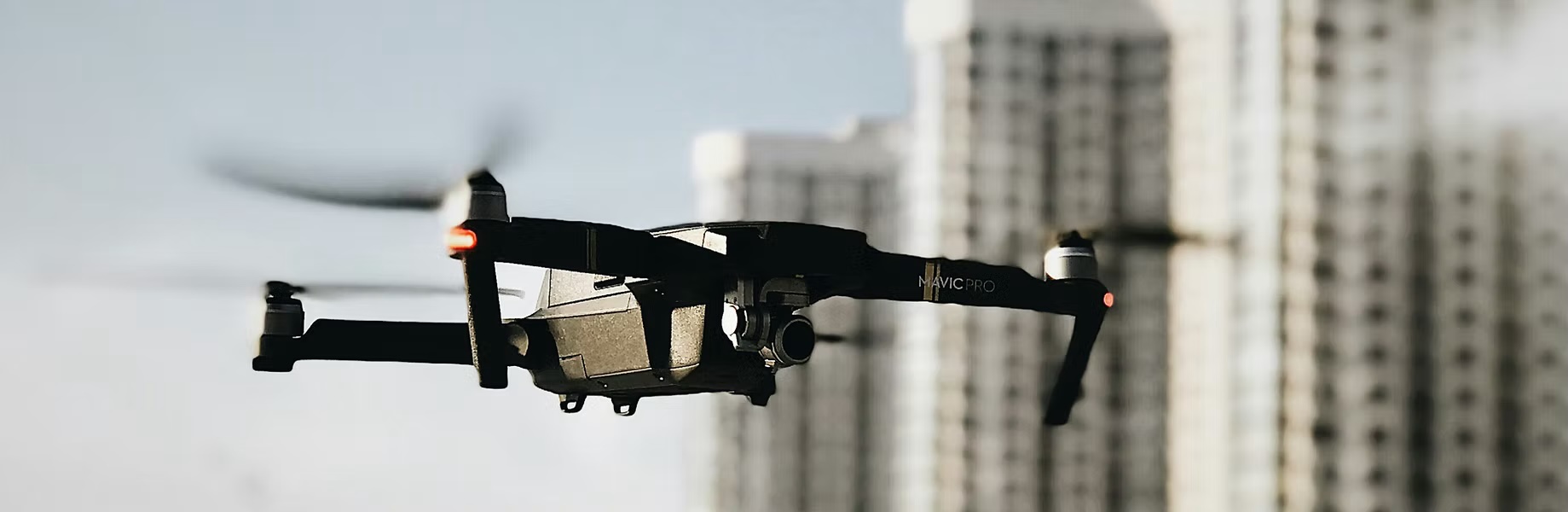 Drone capturing inspection data around a commercial building